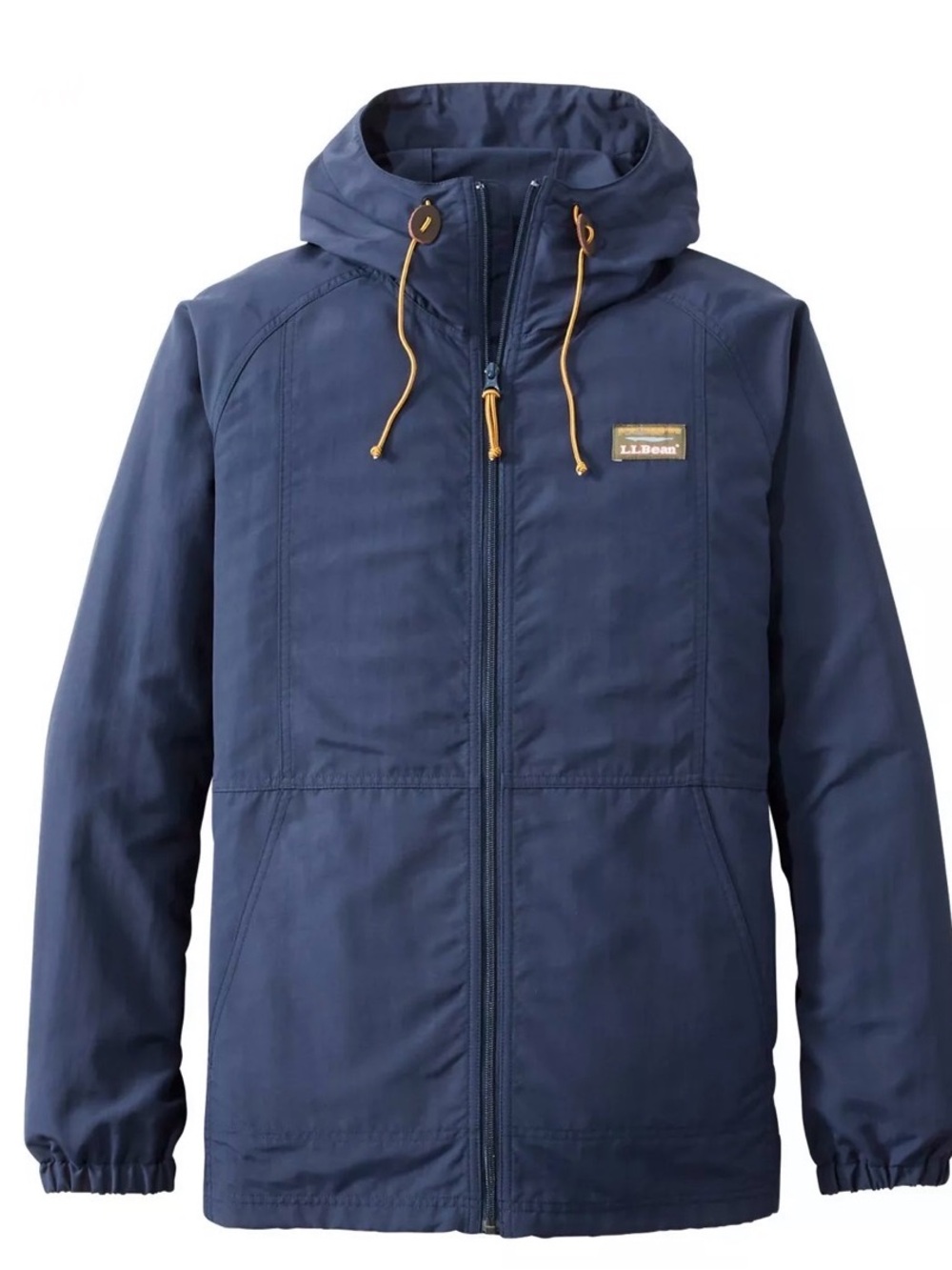 L.L. Bean Mountain Classic Full-Zip Jacket Windbreaker Hooded Water Resistant